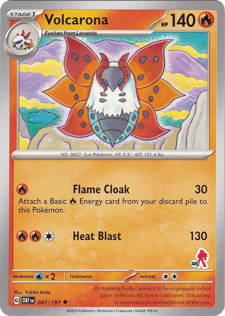Volcarona - Armarouge 46 - Battle Academy 2024 Pokémon trading card