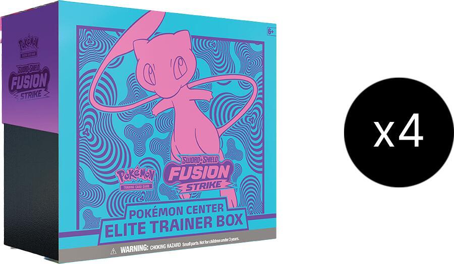 Fusion Strike Pokemon Center Elite Trainer Box Case (Exclusive) trading card from SWSH08: Fusion Strike Fusion Strike Pokemon Center Elite Trainer Box Case (Exclusive) - SWSH08: Fusion Strike Pokémon trading card