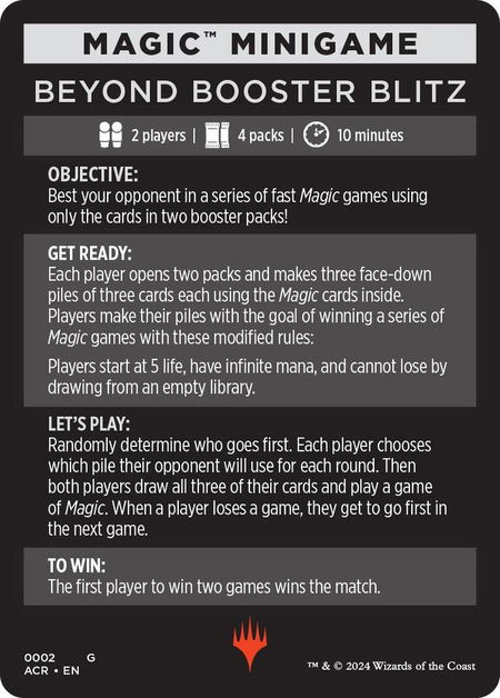 Magic Minigame: Beyond Booster Blitz - Universes Beyond: Assassin's Creed Magic: The Gathering trading card