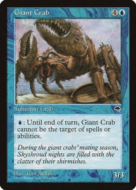 Giant Crab - Tempest Magic: The Gathering trading card