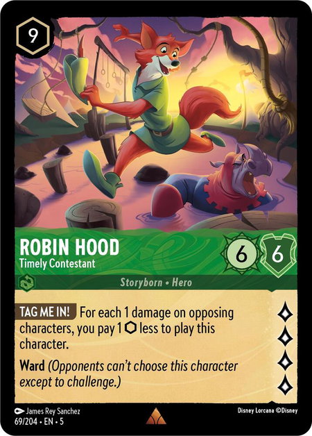 Robin Hood - Timely Contestant - Shimmering Skies Disney Lorcana trading card
