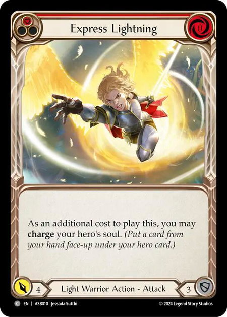 Express Lightning (Red) - Armory Deck: Boltyn Flesh and Blood trading card