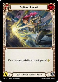 Valiant Thrust (Yellow) - Armory Deck: Boltyn  #ASB024 - Rare Flesh and Blood Trading Card