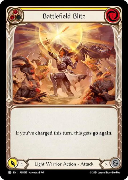 Battlefield Blitz (Yellow) - Armory Deck: Boltyn Flesh and Blood trading card