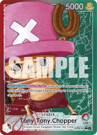 Tony Tony.Chopper (001) (Parallel) - Two Legends (OP08) #OP08-001 - Leader One Piece Trading Card