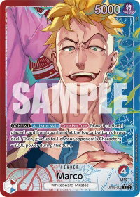 Marco (Parallel) - Two Legends (OP08) #OP08-002 - Leader One Piece Trading Card