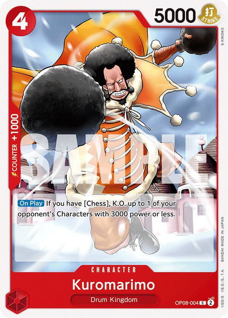 Kuromarimo - Two Legends One Piece trading card