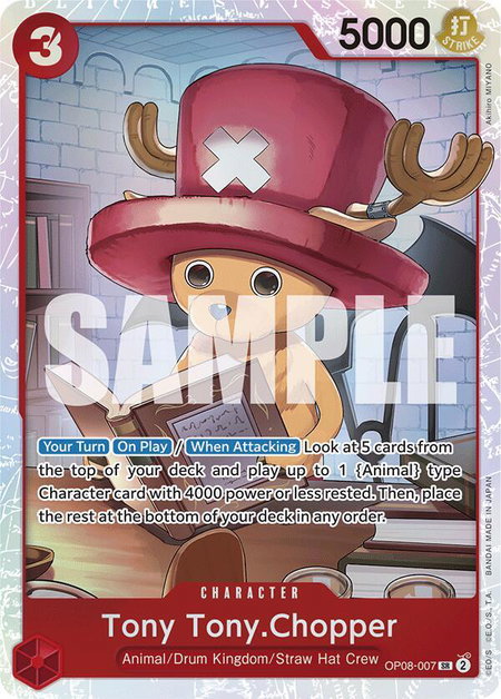Tony Tony.Chopper (007) - Two Legends One Piece trading card