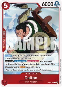 Dalton - Two Legends (OP08) #OP08-008 - Rare One Piece Trading Card