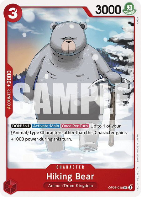 Hiking Bear - Two Legends One Piece trading card