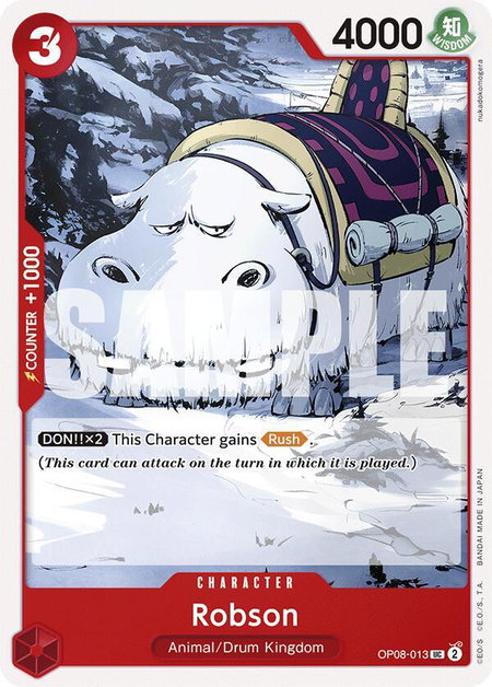 Robson - Two Legends One Piece trading card