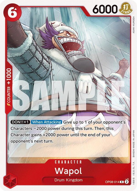 Wapol trading card from Two Legends Wapol - Two Legends One Piece trading card