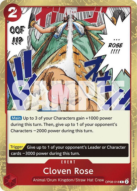 Cloven Rose trading card from Two Legends Cloven Rose - Two Legends One Piece trading card