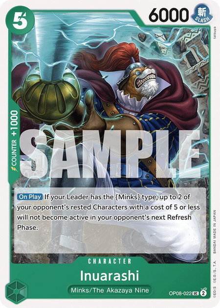 Inuarashi trading card from Two Legends Inuarashi - Two Legends One Piece trading card