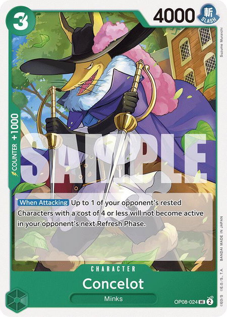 Concelot trading card from Two Legends Concelot - Two Legends One Piece trading card