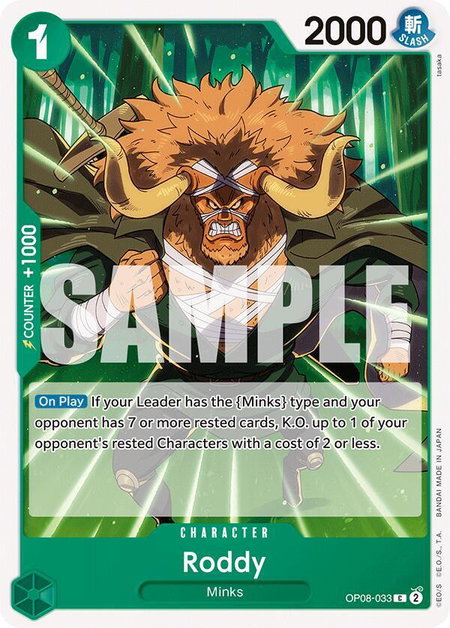 Roddy - Two Legends One Piece trading card