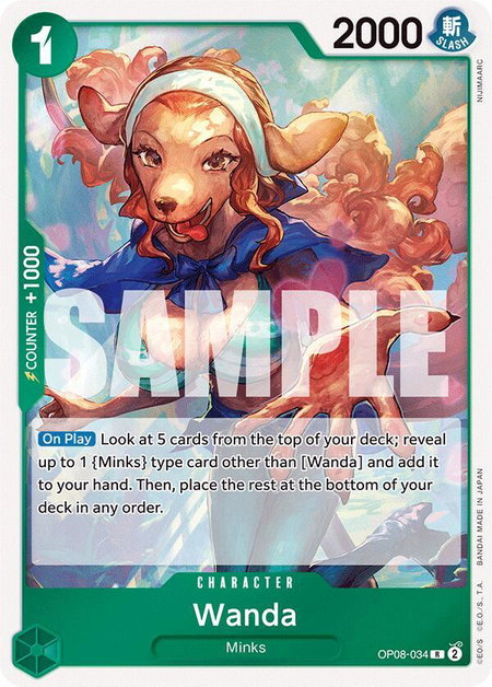 Wanda trading card from Two Legends Wanda - Two Legends One Piece trading card