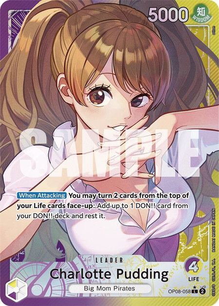 Charlotte Pudding (058) (Parallel) - Two Legends One Piece trading card
