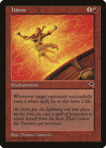 Havoc - Tempest Magic: The Gathering trading card