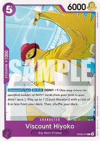 Viscount Hiyoko - Two Legends (OP08) #OP08-073 - Common One Piece Trading Card