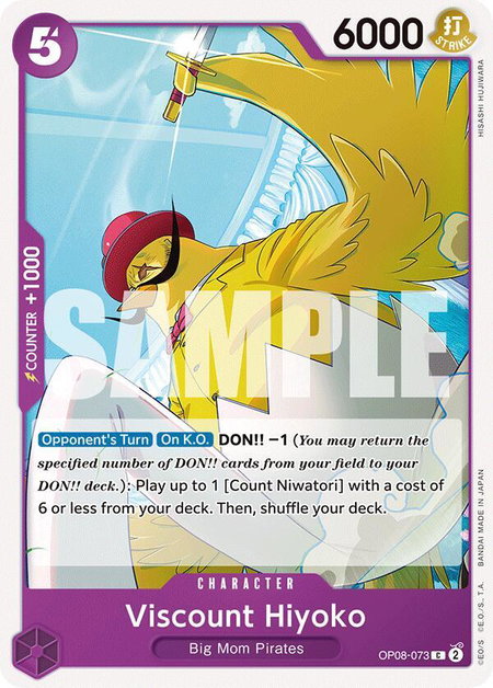 Viscount Hiyoko - Two Legends One Piece trading card
