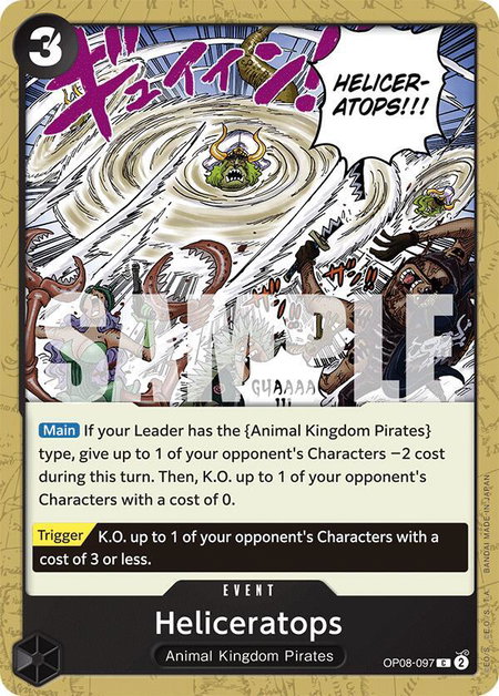 Heliceratops - Two Legends One Piece trading card