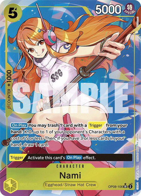 Nami (Parallel) - Two Legends One Piece trading card