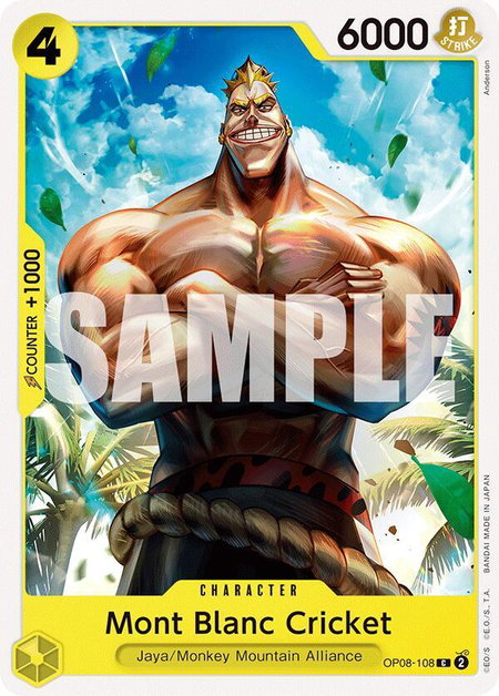Mont Blanc Cricket - Two Legends One Piece trading card
