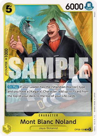 Mont Blanc Noland - Two Legends (OP08) #OP08-109 - Rare One Piece Trading Card