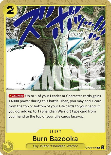 Burn Bazooka - Two Legends One Piece trading card