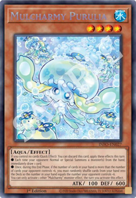 Mulcharmy Purulia - The Infinite Forbidden YuGiOh trading card