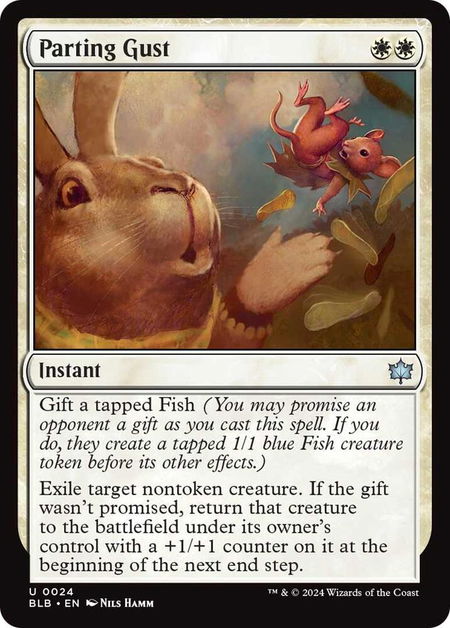 Parting Gust - Bloomburrow Magic: The Gathering trading card