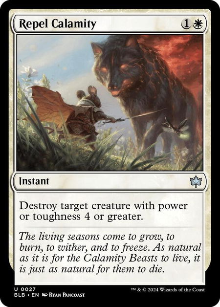 Repel Calamity - Bloomburrow Magic: The Gathering trading card