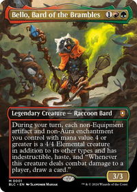 Bello, Bard of the Brambles (Borderless) - Commander: Bloomburrow (BLC) #1 - Mythic Magic: The Gathering Trading Card