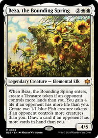 Beza, the Bounding Spring - Bloomburrow (BLB) #2 - Mythic Magic: The Gathering Trading Card