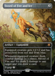 Sword of Fire and Ice (Borderless) - Special Guests (SPG) #62 - Mythic Rare Magic: The Gathering Trading Card