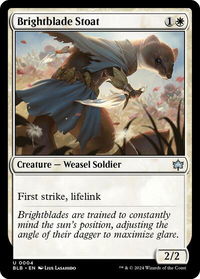 Brightblade Stoat - Bloomburrow (BLB) #4 - Uncommon Magic: The Gathering Trading Card
