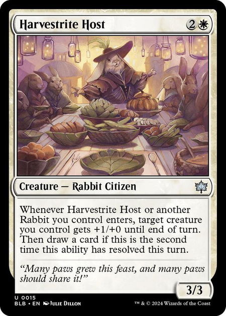 Harvestrite Host trading card from Bloomburrow Harvestrite Host - Bloomburrow Magic: The Gathering trading card