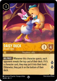 Daisy Duck - Donald's Date - Shimmering Skies (5) #16/204 - Super Rare Disney Lorcana Trading Card