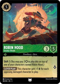 Robin Hood - Sneaky Sleuth - Shimmering Skies (5) #88/204 - Uncommon Disney Lorcana Trading Card