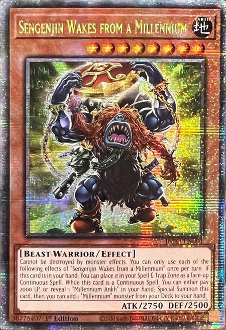 Sengenjin Wakes from a Millennium (Quarter Century Secret Rare) - The Infinite Forbidden YuGiOh trading card