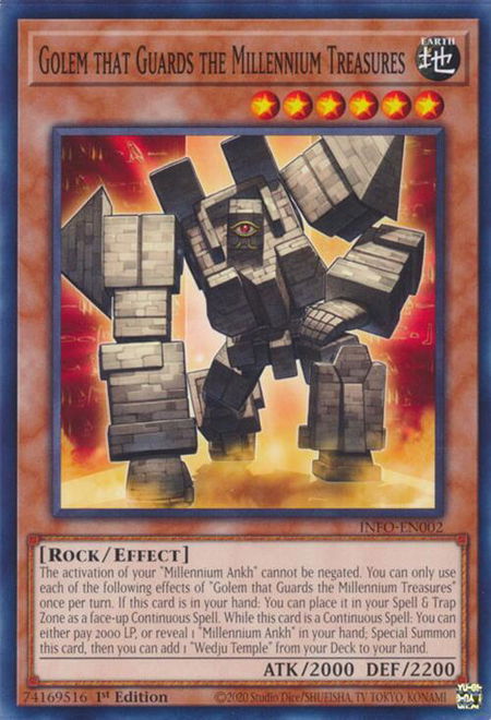 Golem that Guards the Millennium Treasures - The Infinite Forbidden YuGiOh trading card