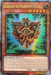 Shield of the Millennium Dynasty (Quarter Century Secret Rare) - The Infinite Forbidden (INFO) #INFO-EN003 - Quarter Century Secret Rare YuGiOh Trading Card