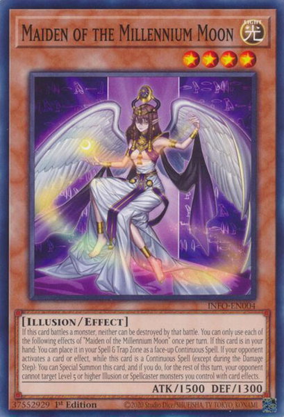 Maiden of the Millennium Moon trading card from The Infinite Forbidden Maiden of the Millennium Moon - The Infinite Forbidden YuGiOh trading card