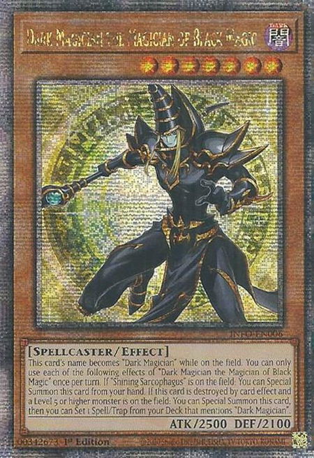 Dark Magician the Magician of Black Magic (Quarter Century Secret Rare) - The Infinite Forbidden YuGiOh trading card