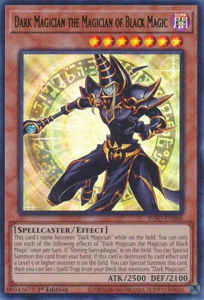 Dark Magician the Magician of Black Magic - The Infinite Forbidden YuGiOh trading card
