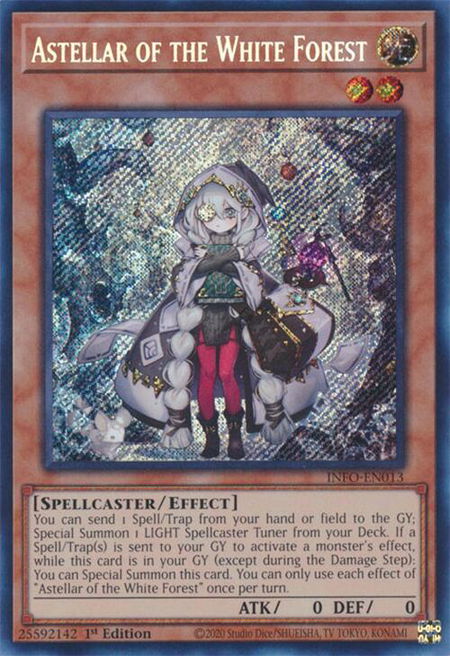 Astellar of the White Forest - The Infinite Forbidden YuGiOh trading card