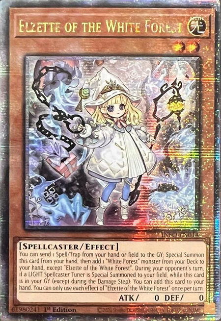 Elzette of the White Forest (Quarter Century Secret Rare) - The Infinite Forbidden YuGiOh trading card