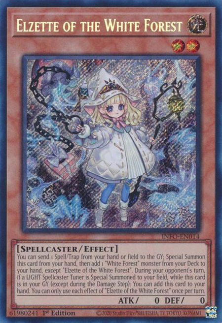 Elzette of the White Forest - The Infinite Forbidden YuGiOh trading card