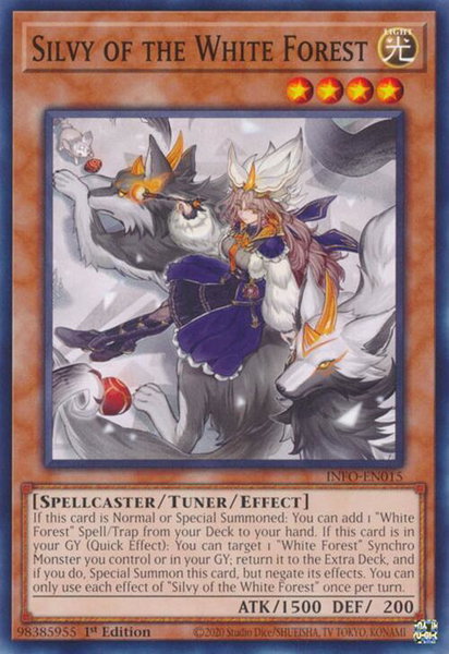 Silvy of the White Forest trading card from The Infinite Forbidden Silvy of the White Forest - The Infinite Forbidden YuGiOh trading card